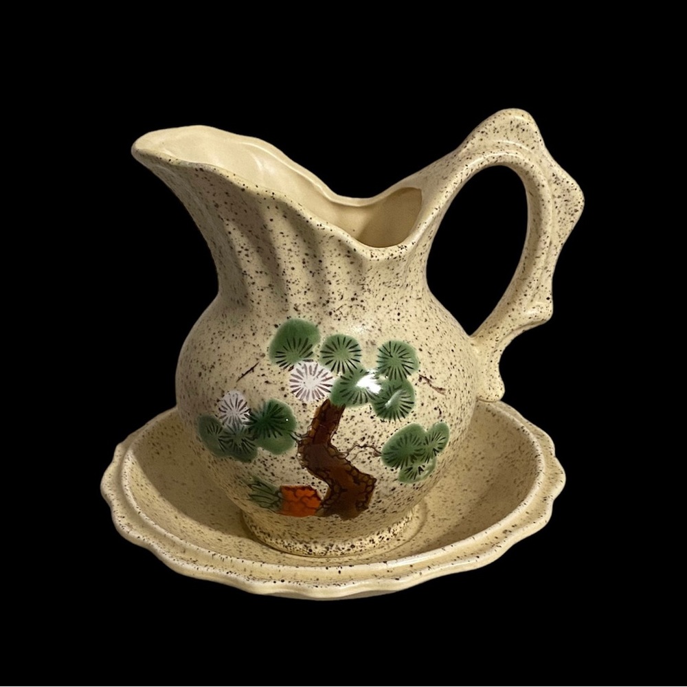 Vintage Speckled Creamer Pitcher